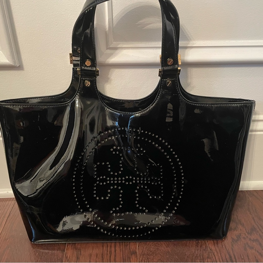 Tory Burch Black Patent Leather shoulder bag